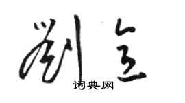 駱恆光劉意草書個性簽名怎么寫