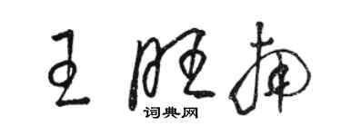 駱恆光王旺南草書個性簽名怎么寫