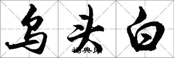 胡問遂烏頭白行書怎么寫