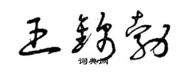 曾慶福王錦勃草書個性簽名怎么寫