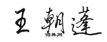 駱恆光王朝蓬行書個性簽名怎么寫