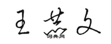 駱恆光王赫文草書個性簽名怎么寫