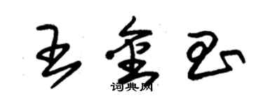 朱錫榮王金昌草書個性簽名怎么寫