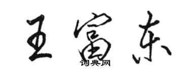 駱恆光王富東行書個性簽名怎么寫