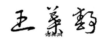 曾慶福王葉靜草書個性簽名怎么寫