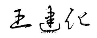 曾慶福王建化草書個性簽名怎么寫