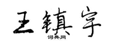 曾慶福王鎮宇行書個性簽名怎么寫