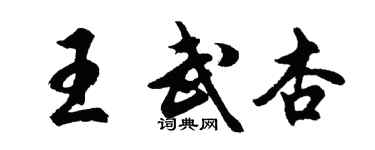 胡問遂王武杏行書個性簽名怎么寫