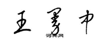 梁錦英王曼中草書個性簽名怎么寫