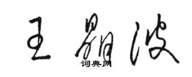 駱恆光王晶波草書個性簽名怎么寫