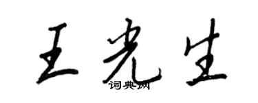 王正良王光生行書個性簽名怎么寫