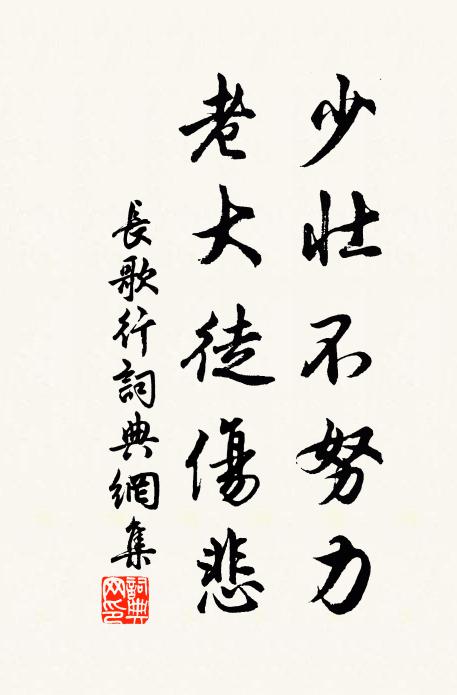 佚名少壯不努力,老大徒傷悲!書法作品欣賞