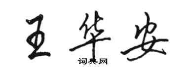 駱恆光王華安行書個性簽名怎么寫