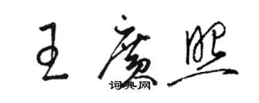 駱恆光王廣照草書個性簽名怎么寫