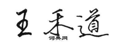 駱恆光王禾道行書個性簽名怎么寫