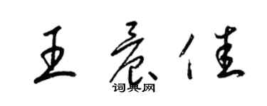 梁錦英王晨佳草書個性簽名怎么寫