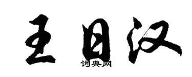 胡問遂王日漢行書個性簽名怎么寫