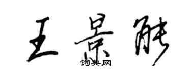 王正良王景能行書個性簽名怎么寫