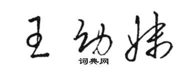 駱恆光王幼妹草書個性簽名怎么寫