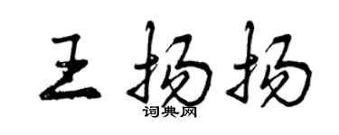 曾慶福王揚揚行書個性簽名怎么寫