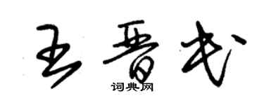 朱錫榮王晉民草書個性簽名怎么寫