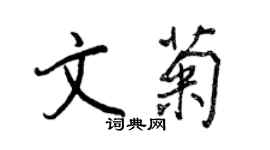 王正良文菊行書個性簽名怎么寫