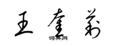 梁錦英王奎莉草書個性簽名怎么寫