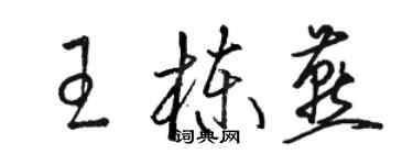 駱恆光王棟燕草書個性簽名怎么寫