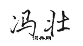 駱恆光馮壯行書個性簽名怎么寫
