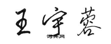 駱恆光王宇蓉行書個性簽名怎么寫