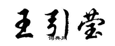 胡問遂王引瑩行書個性簽名怎么寫