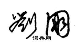 朱錫榮劉朋草書個性簽名怎么寫