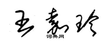 朱錫榮王嘉玲草書個性簽名怎么寫