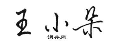 駱恆光王小朵行書個性簽名怎么寫