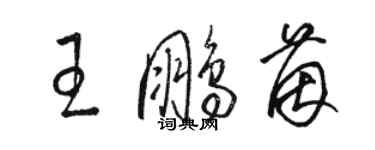 駱恆光王鵬茵草書個性簽名怎么寫