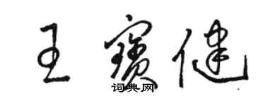 駱恆光王寶健草書個性簽名怎么寫