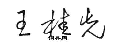 駱恆光王桂先草書個性簽名怎么寫