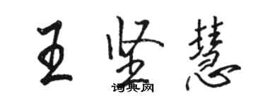 駱恆光王堅慧行書個性簽名怎么寫