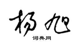 梁錦英楊旭草書個性簽名怎么寫