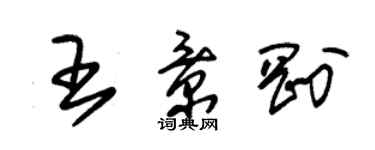 朱錫榮王景剛草書個性簽名怎么寫