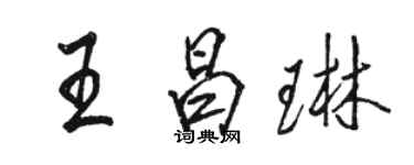 駱恆光王昌琳行書個性簽名怎么寫