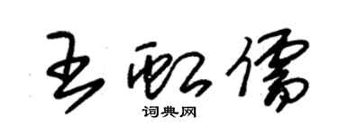 朱錫榮王虹儒草書個性簽名怎么寫