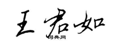 王正良王君如行書個性簽名怎么寫