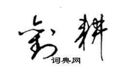 梁錦英劉耕草書個性簽名怎么寫