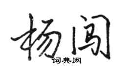 駱恆光楊闖行書個性簽名怎么寫