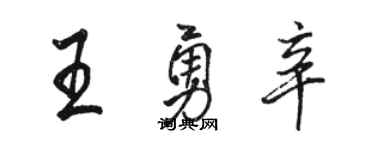 駱恆光王勇辛行書個性簽名怎么寫