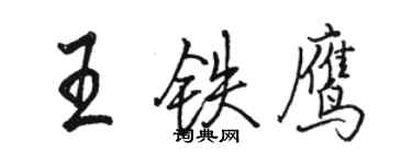 駱恆光王鐵鷹行書個性簽名怎么寫