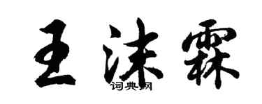 胡問遂王沫霖行書個性簽名怎么寫
