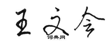 駱恆光王文會行書個性簽名怎么寫