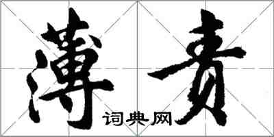 胡問遂薄責行書怎么寫